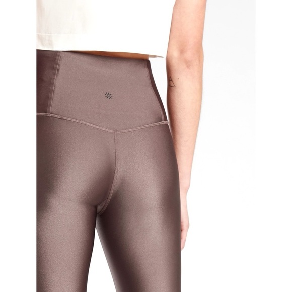 Athleta Elation Shine Tight in Coffee House Shimmer Brown Size LT Large Tall - Picture 3 of 13